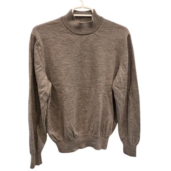 Gran Sasso Sweaters - Gran Sasso Women Turtleneck Wool Sweater Size Large Grey Minimalist Classic Fall